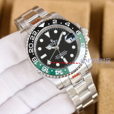 ROLEX GMT Master ii Replica with Ceramic Bezel Seires 904L Steel Imported Japan  40MM Watch